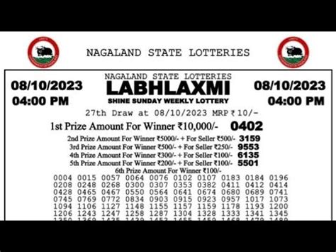 labhlaxmi lottery result today 4pm live - youtube